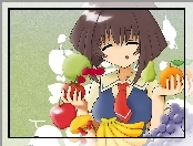 Karin, dziecko, owoce