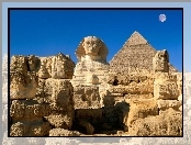 Cheopsa, Egipt, Giza, Sfinks, Piramida