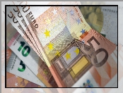 Euro, Pieniądze, Banknoty, Waluta, Nominały