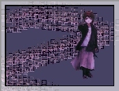 Serial Experiments Lain, czarna kurtka, długa spódnica