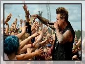 Muzyka, Ręce, Koncert, Zespół, Papa Roach, Jacoby Shaddix, Fani