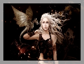 Fantasy, Smok, Dziewczyna, Daenerys Targaryen