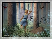 Fantasy, Elf, Zabawa, Las, 3D