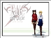 Fate Stay Night, dziewczyny, napis