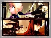 facet, Fate Stay Night, ludzie, miecze, kobiety