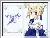 ramy, Fate Stay Night, pergola, napis, dzieczyna, logo