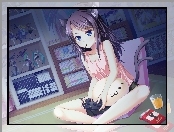 Dziewczyna, Manga, Otaku, Anime, Figurki