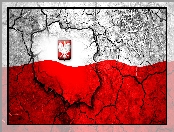 Flaga, Grafika, Polska, Godło, Mapa