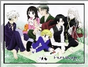 Fruits Basket, piknik, ludzie, koc