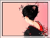 Kobieta, Geisha, Kwiaty