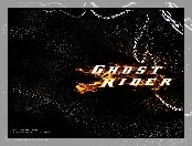 Ghost Rider, łańcuch, płonący, napis