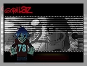 Gorillaz, włosy, ludzik, twarz
