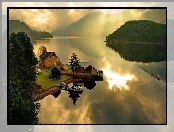 Jezioro, Góry, Domek