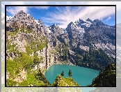 Szwajcaria, Drzewa, Góry, Roślinność, Kanton Berno, Alpy Berneńskie, Jezioro, Oeschinen Lake