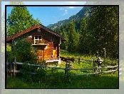Góry, Łąka, Lasy, Domek