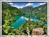 Góry, Krajobraz, Lasy, Jezioro