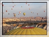 Góry, Balony, Lot, Balonem