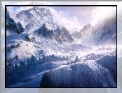 Góry, Alpiniści, Śnieg, Zima