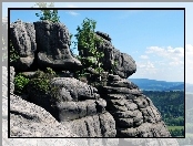 Góry Stołowe, Szczeliniec Wielki, Skały