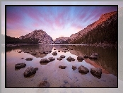 Góry, Narodowy, Park, Kamienie, Yosemite, Jezioro