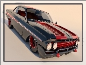 Zabytkowy, Grafika 3D, Chevrolet Impala Sport Coupe, 1961