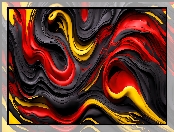Abstrakcja, Grafika AI, Kolorowy, Wzór
