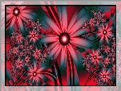 Kwiaty, Abstrakcja, Grafika