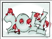 Grafika 2D, Mikołaje, Dekoracja, Świąteczna, 2014