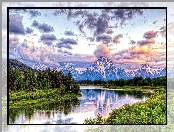 Góry, Grand Teton, Park Narodowy, Wyoming, Stany Zjednoczone