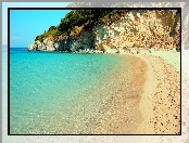 Grecja, Morze, Plaża, Skały, Zakynthos