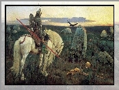 Grób, Obraz, Wiktor Wasniecow, Rycerz, Koń