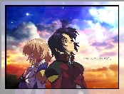 Gundam Seed, chmury, ludzie