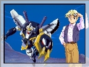 Gundam Wing, gogle, robot, facet
