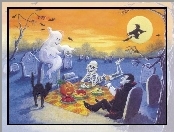 Halloween, impreza na cmentarzu
