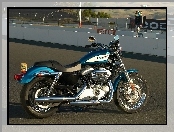 Niebieski, Harley Davidson Sportster XL1200R, Prawa, Strona