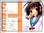 Suzumiya Haruhi No Yuuutsu, gwizdek, czarne wlosy