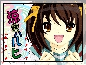 Suzumiya Haruhi No Yuuutsu, brązowe włosy, oczy