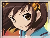 Suzumiya Haruhi No Yuuutsu, twarz, duże oczy