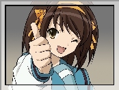 Suzumiya Haruhi No Yuuutsu, kciuk, krótkie włosy