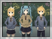 Vocaloid, Hatsune Miku, Kagamine Rin, Kagamine Len