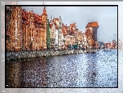 HDR, Gdańsk, Kamienice, Rzeka, Motława