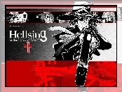 Hellsing, postać, krzyż, pistolet