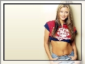 Holly Valance, kolczyk, krótka, koszulka