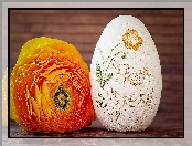 Jaskier, Wielkanoc, Malowane, Jajko, Pomarańczowy