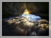 Jaskinia, Morze, Promienie słońca