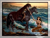 Koń, Jeździec, Syrena