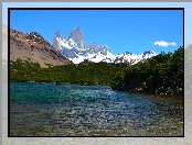 Argentyna, Jezioro, Góry, Szczyt Fitz Roy, Patagonia