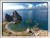 Jezioro, Rosja, Bajkał, Skały