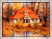 Dom, Jezioro, Drzewa