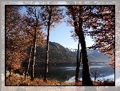 Jezioro, Jesień, Góry, Lasy